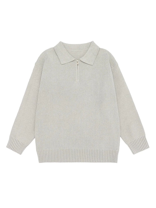 Dino Herrenpullover | Halber Reißverschluss, Minimalistisches Design 3