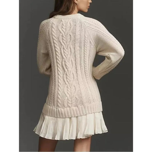 Tina Damen Kleid | Strick, Minimalistisch, A-Line 1