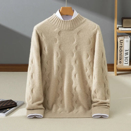Karo Herren Pullover | 100% Kaschmir, Minimalistisches Design 0