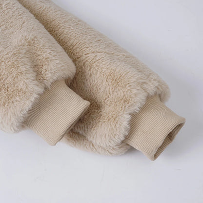 Damen Felljacke mit Reißverschluss – Warm & Elegant