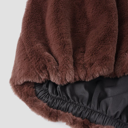 Damen Felljacke mit Reißverschluss – Warm & Elegant