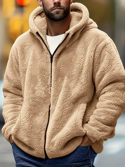 Herren Fleece Hoodie mit Reißverschluss – Warm & Bequem
