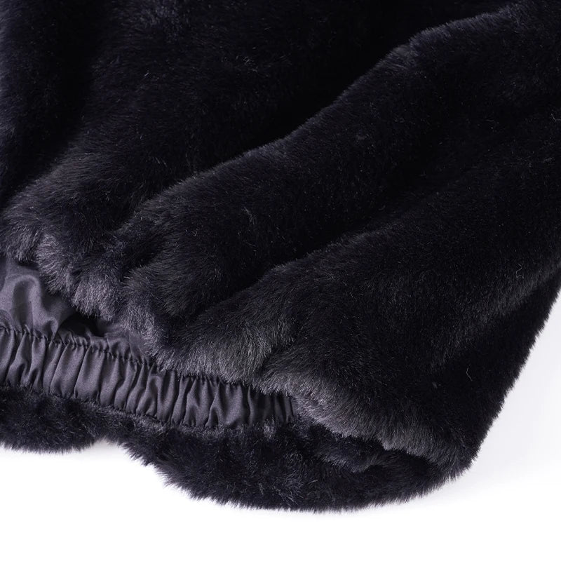 Damen Felljacke mit Reißverschluss – Warm & Elegant