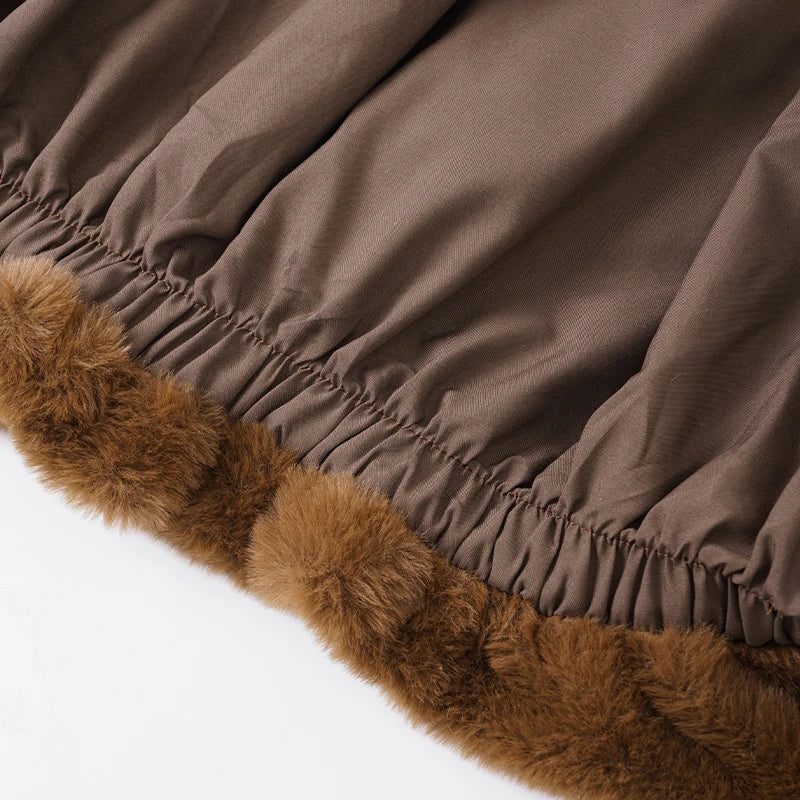 Damen Felljacke mit Reißverschluss – Warm & Elegant