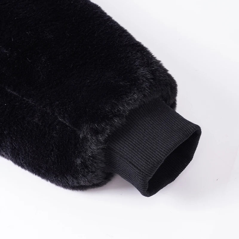 Damen Felljacke mit Reißverschluss – Warm & Elegant