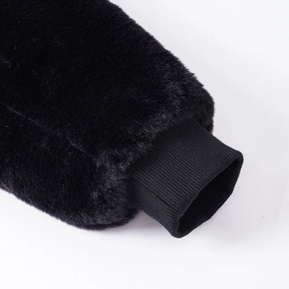 Damen Felljacke mit Reißverschluss – Warm & Elegant