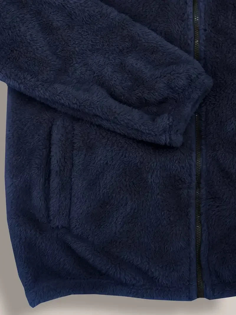 Herren Fleece Hoodie mit Reißverschluss – Warm & Bequem