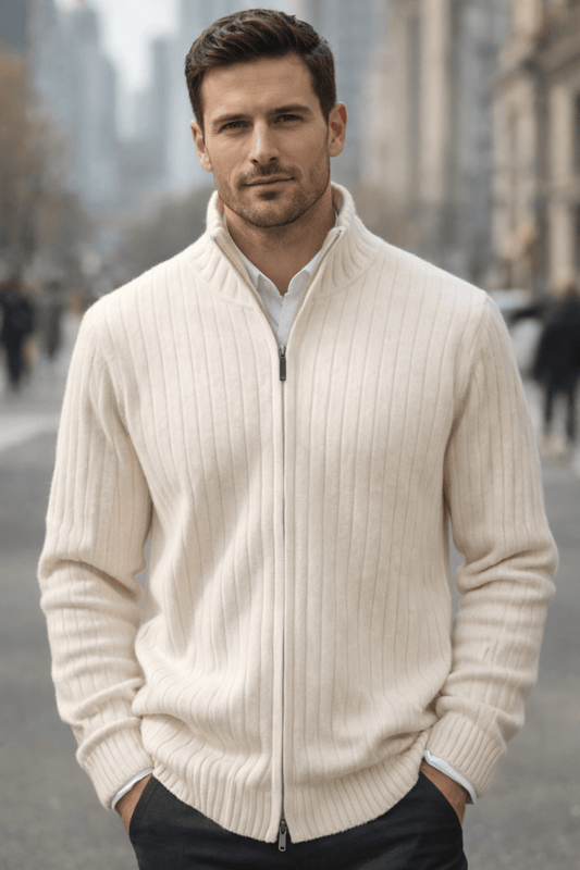 Herren Cardigan | Eira Mode Merinowolle Strick Lockerer Schnitt Maro